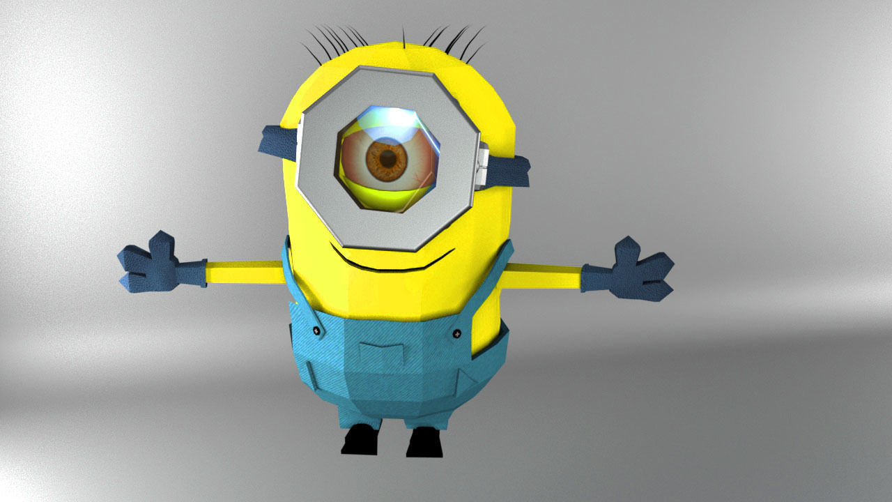 low poly minion Low-poly 3D model_13