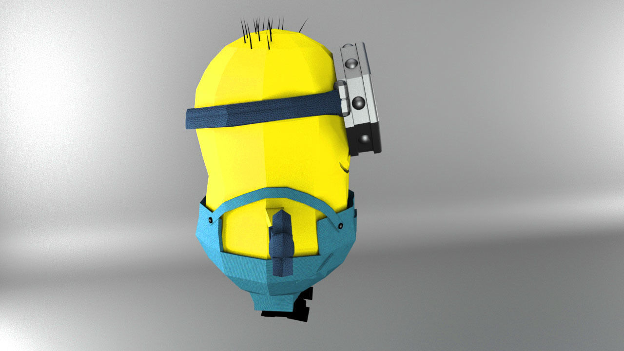 low poly minion Low-poly 3D model_23