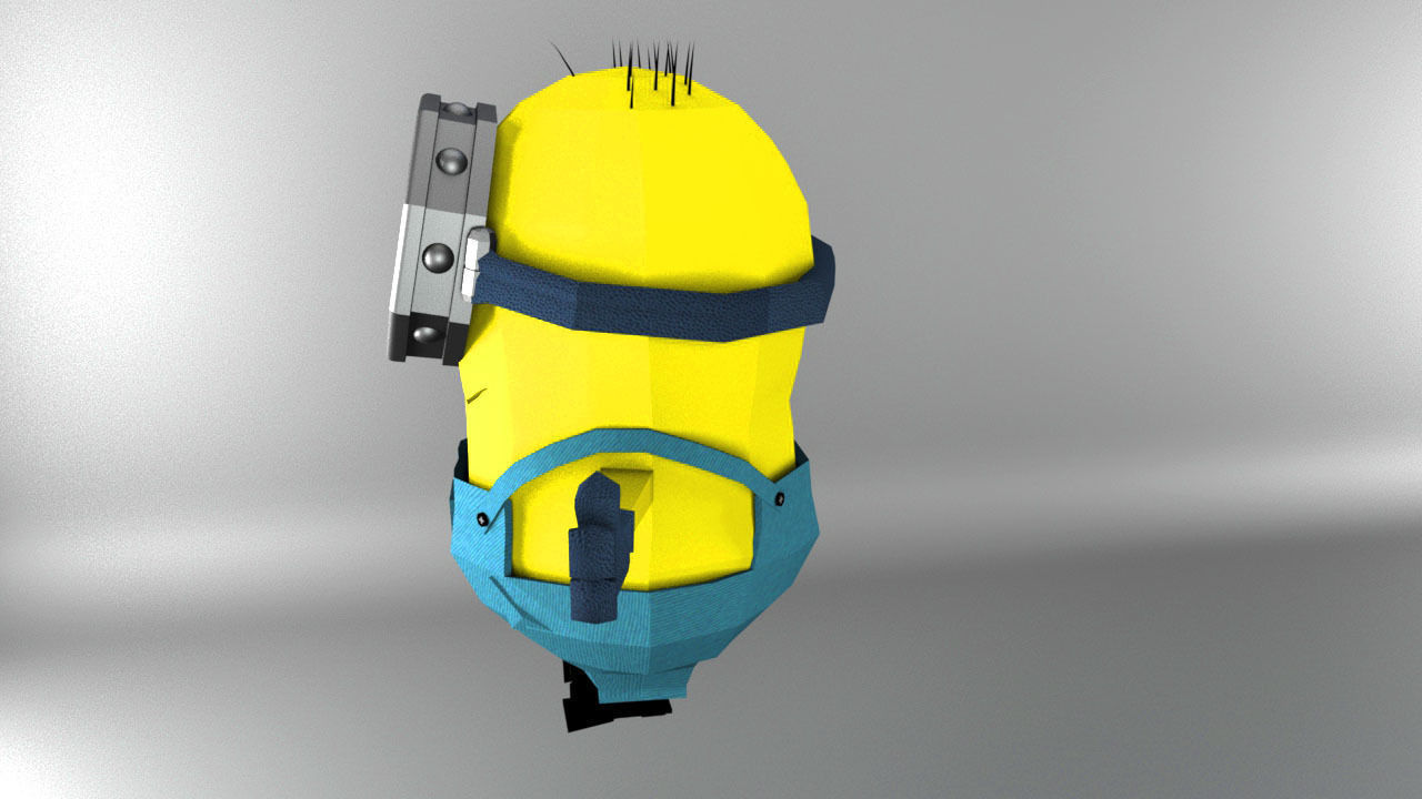low poly minion Low-poly 3D model_8