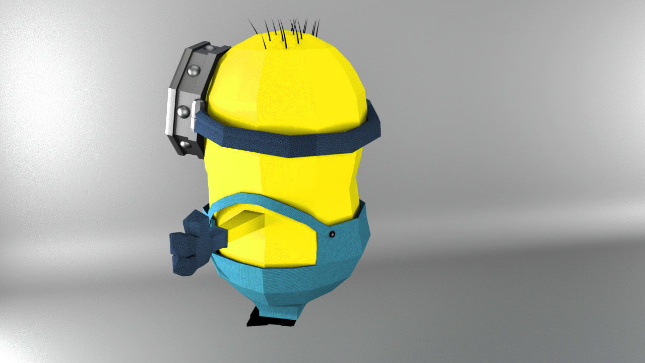 low poly minion Low-poly 3D model_7