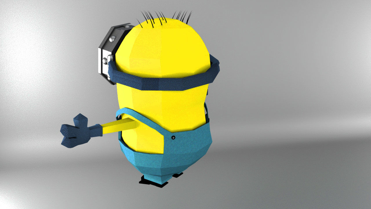low poly minion Low-poly 3D model_6