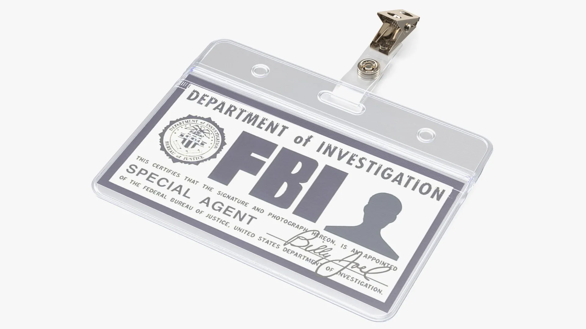 Transparent FBI Badge Holder 3D model | CGTrader