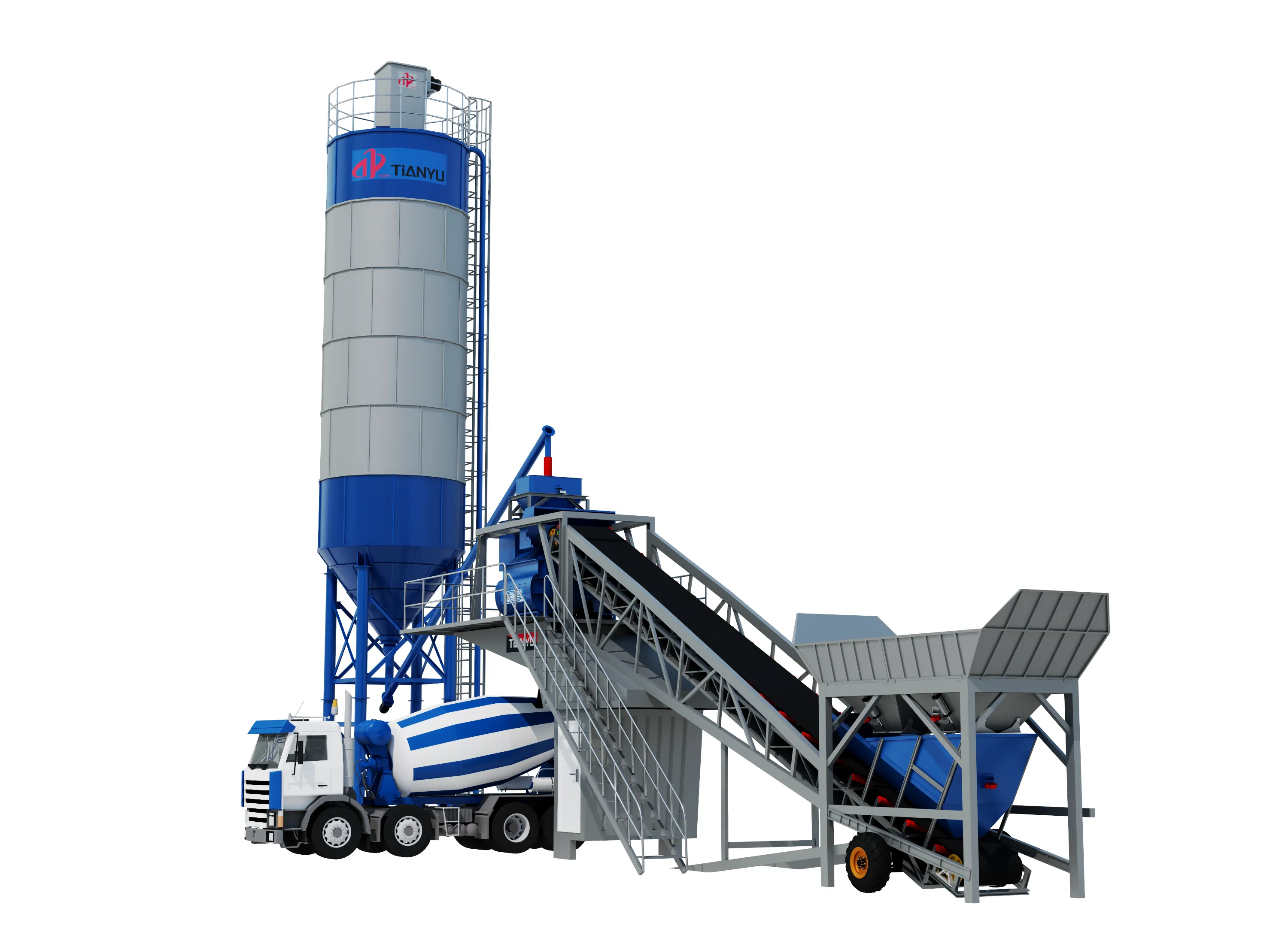 Concrete Batching Plant 02 3D model | CGTrader