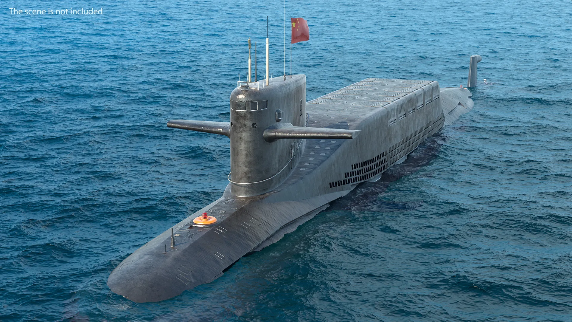Jin Class Ballistic Missile Submarine Type 094 Rigged 3D model