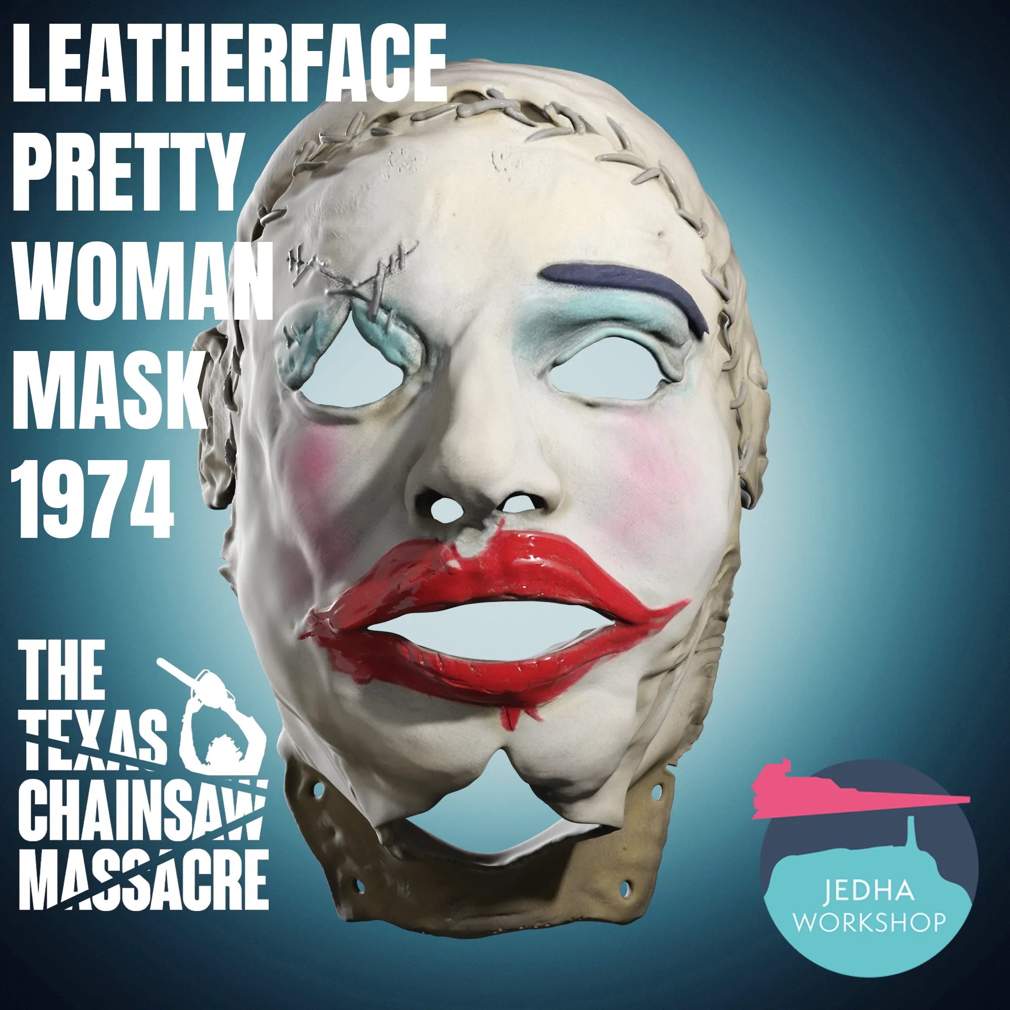 Leatherface Pretty Woman Mask 1974 The Texas Chainsaw Massacre 3D print model