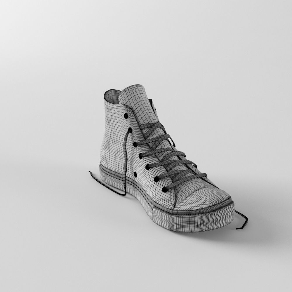 Sport Shoes Low-poly 3D model_6