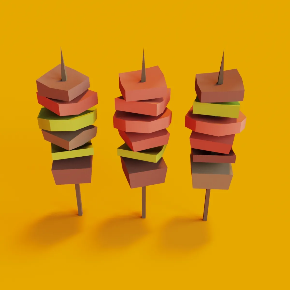 Kebab Free low-poly 3D model