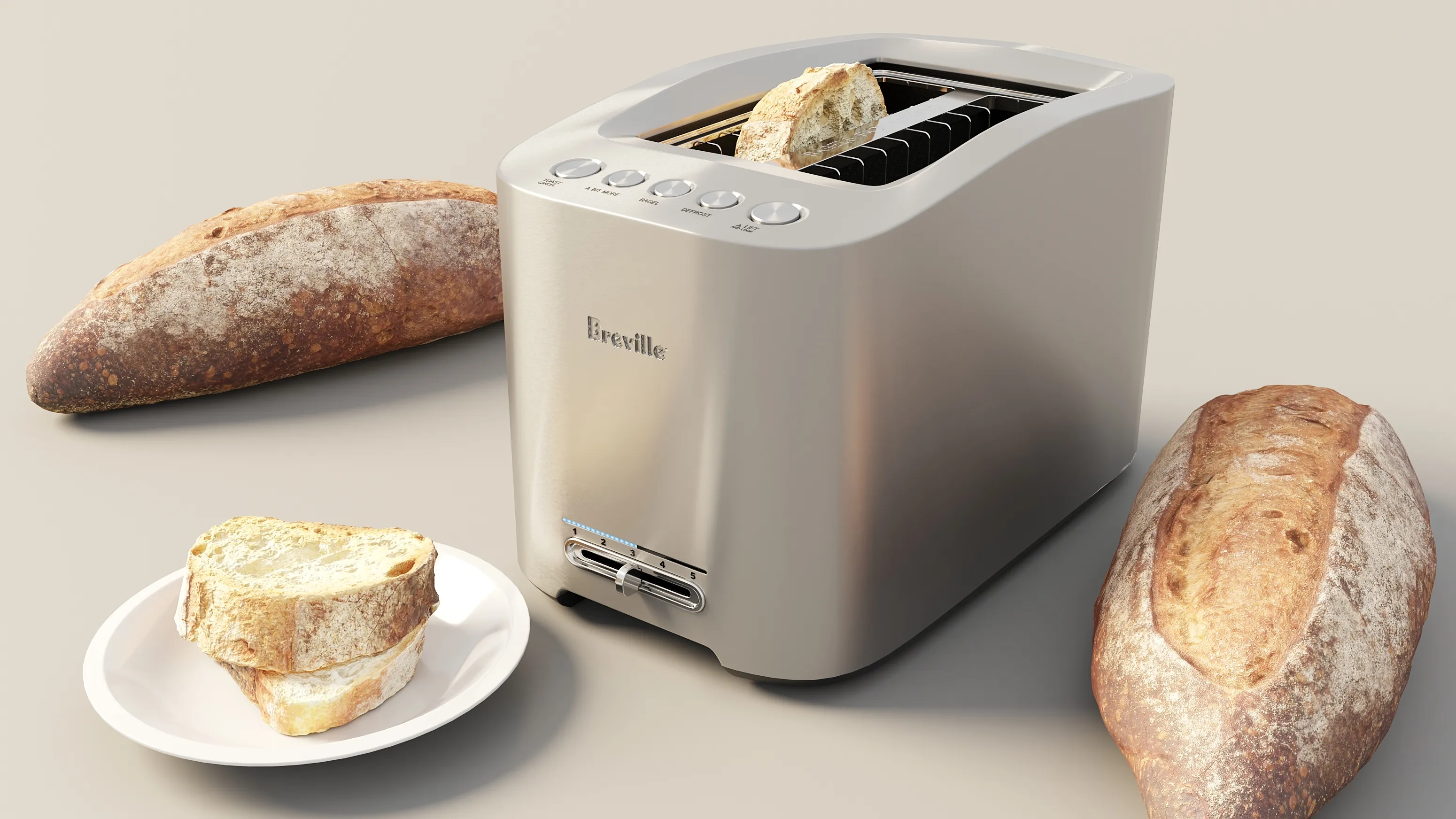 Modern Toaster Free 3D model