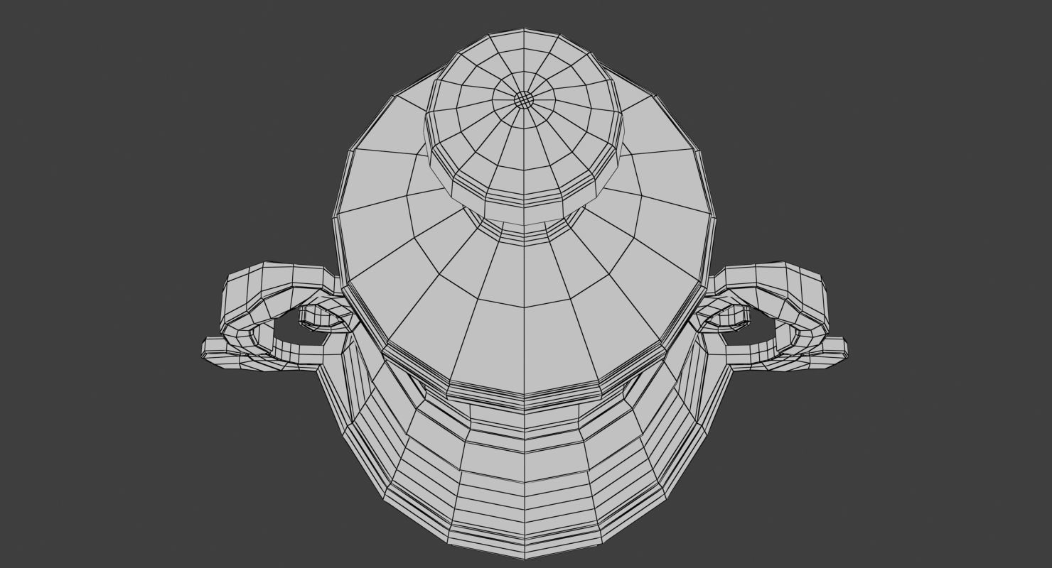 Old bronze jar Low-poly 3D model_9