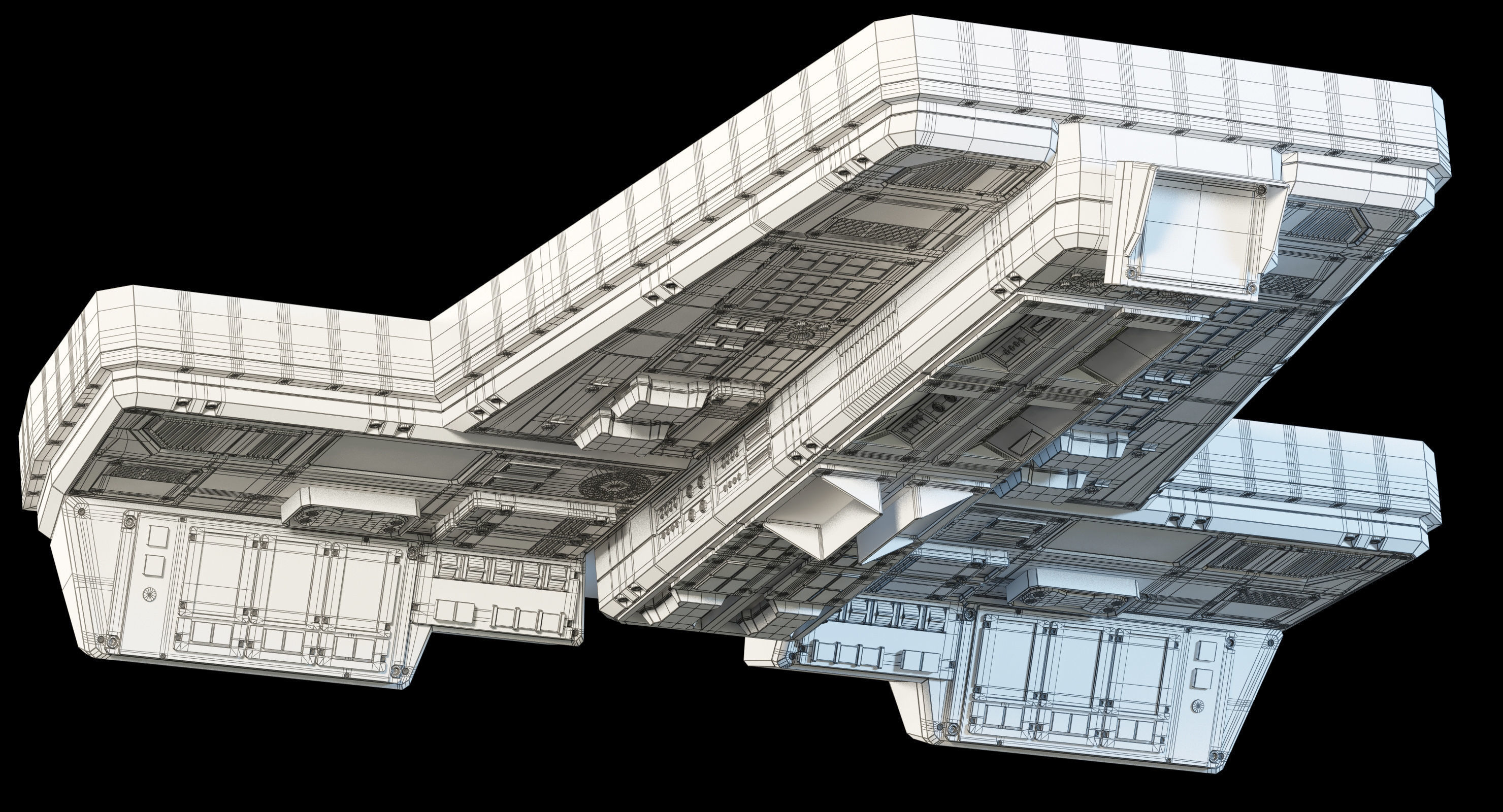 Futuristic console 3D model_8