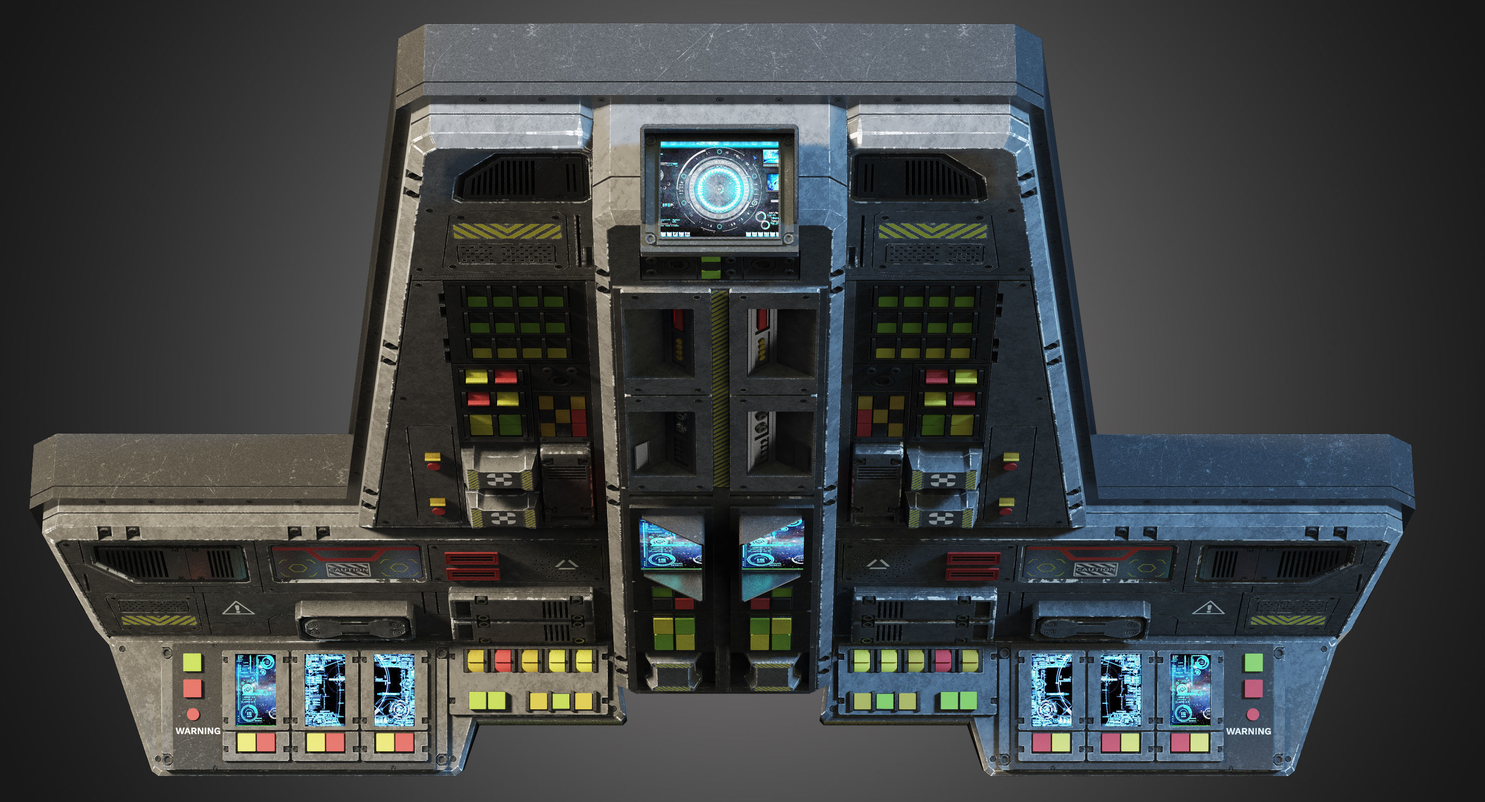 Futuristic console 3D model_6