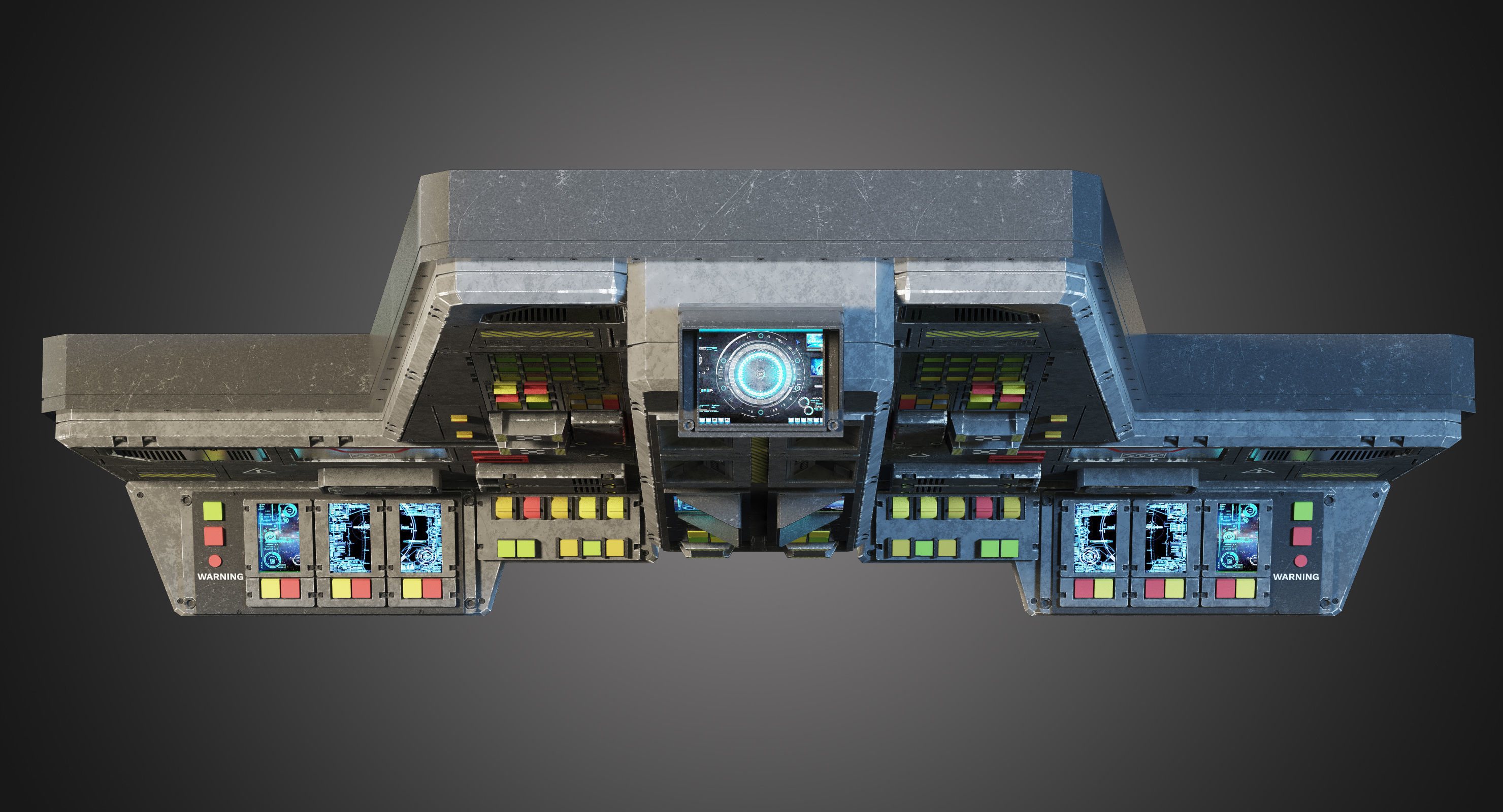 Futuristic console 3D model_3