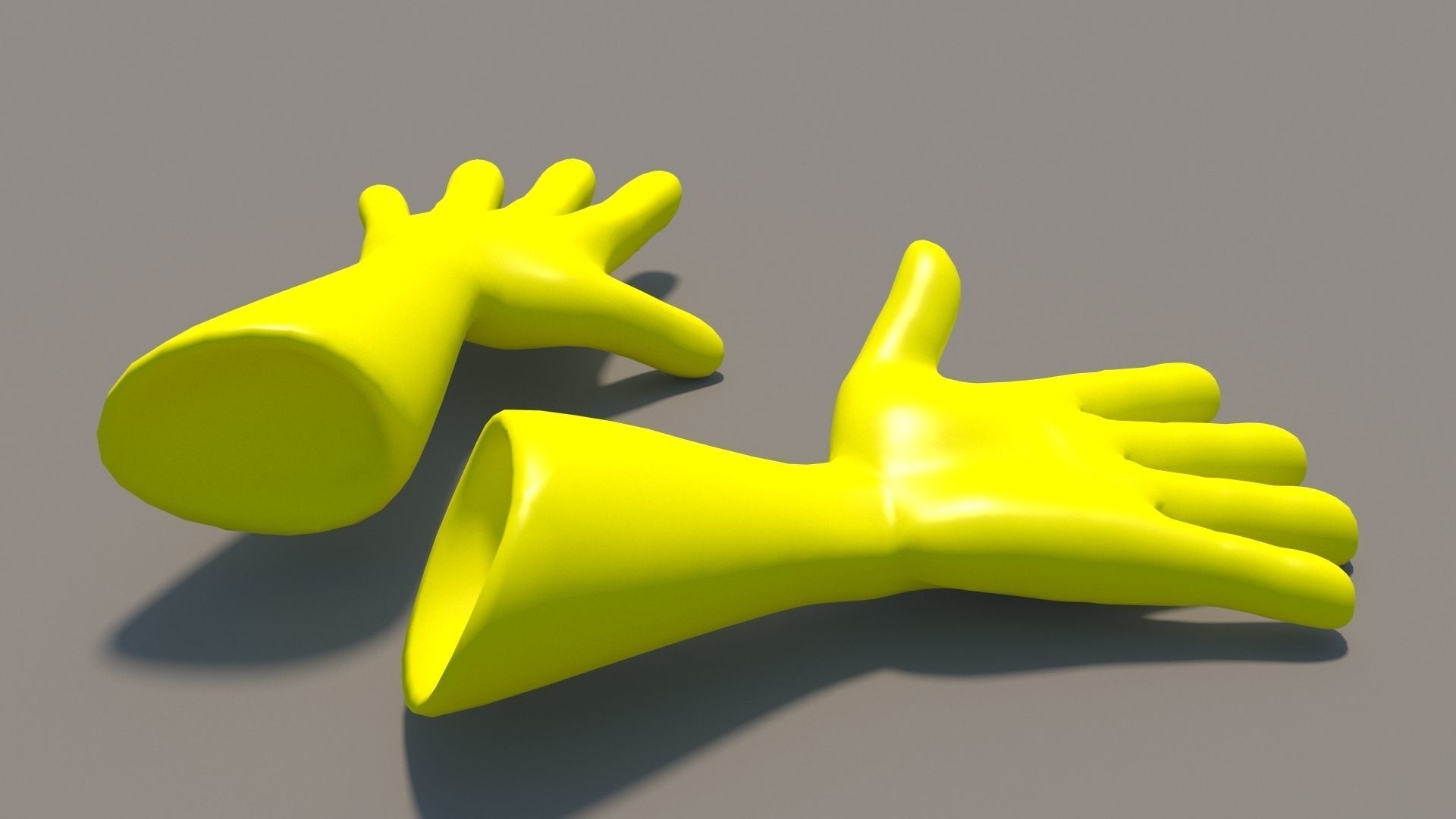 Golves glove Low-poly 3D model_2