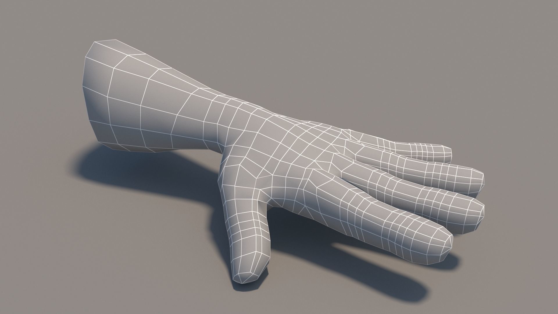 Golves glove Low-poly 3D model_7