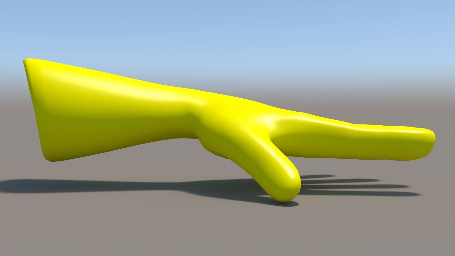 Golves glove Low-poly 3D model_1