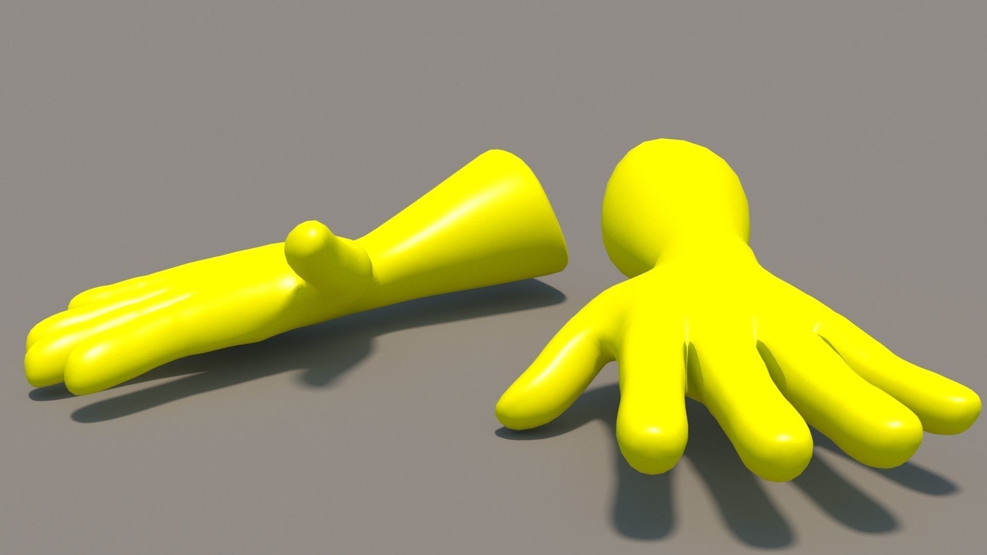 Golves glove Low-poly 3D model_6