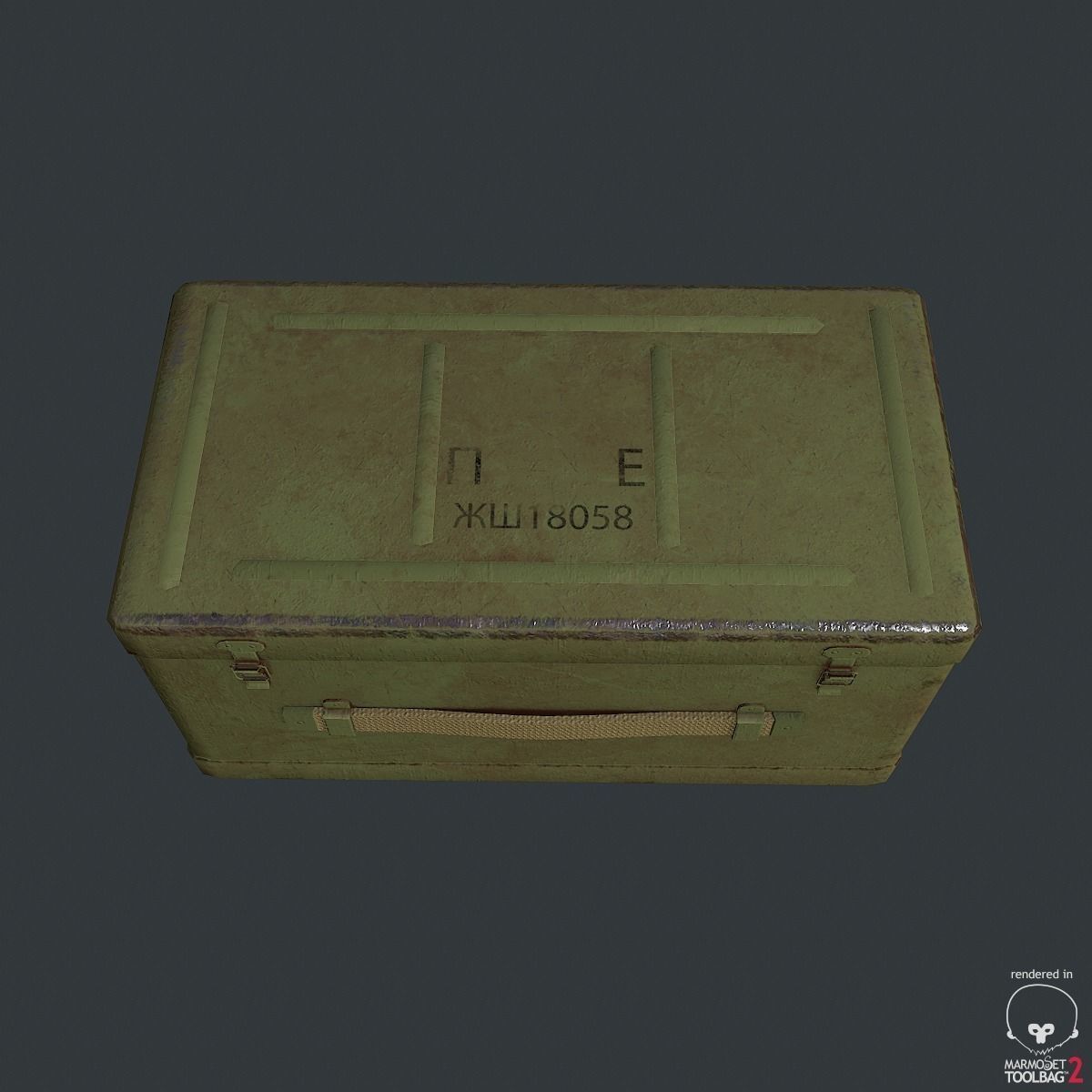 Military Box 3D model Low-poly 3D model_4
