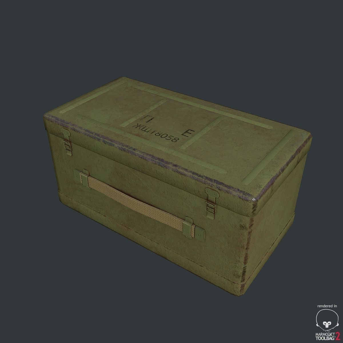 Military Box 3D model Low-poly 3D model_2