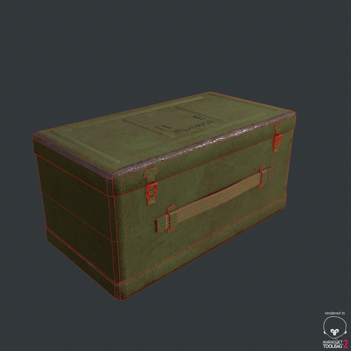 Military Box 3D model Low-poly 3D model_5