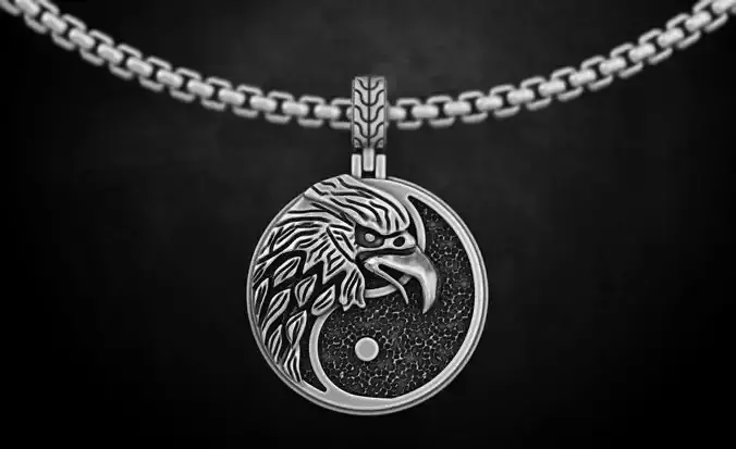 Pendant with an eagle yin yang 153