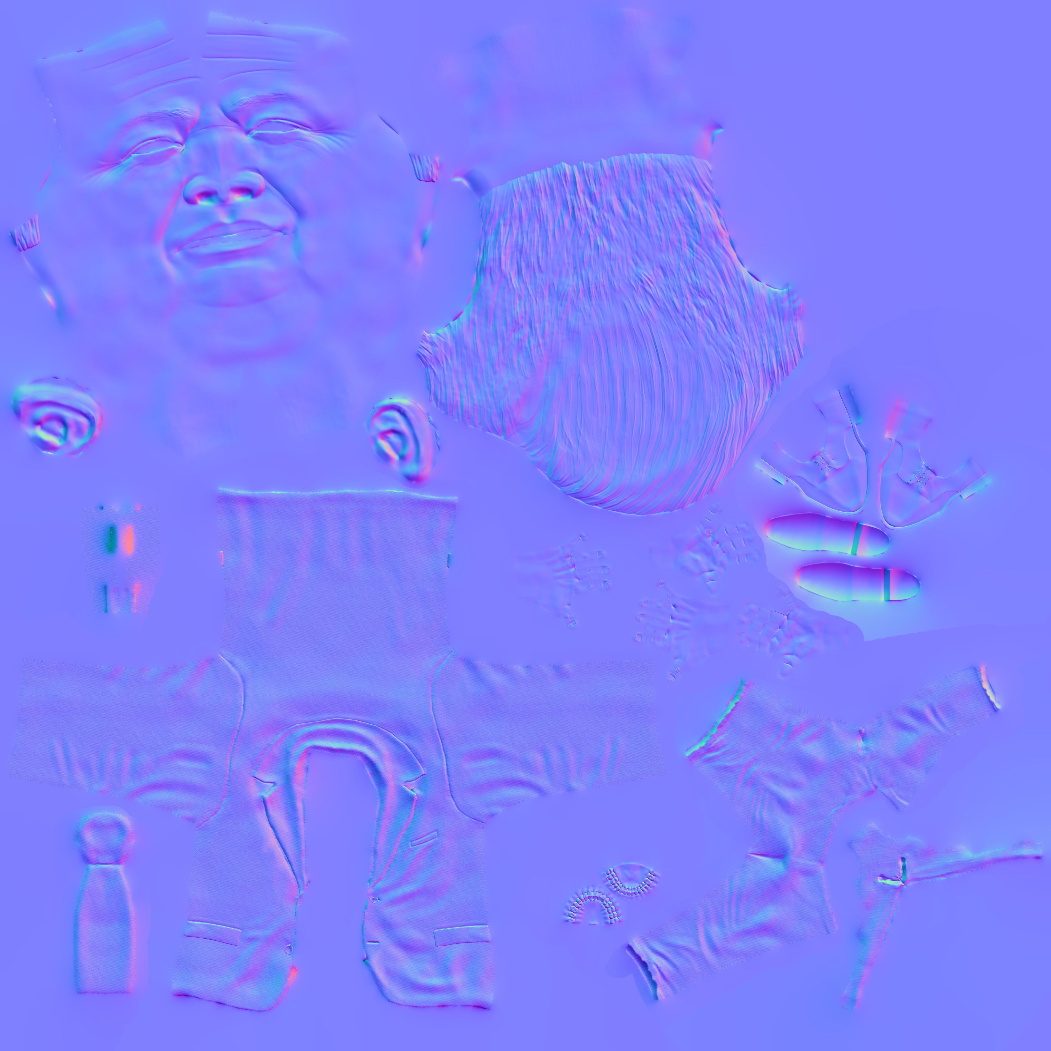 Al Gore caricature  Low-poly 3D model_19