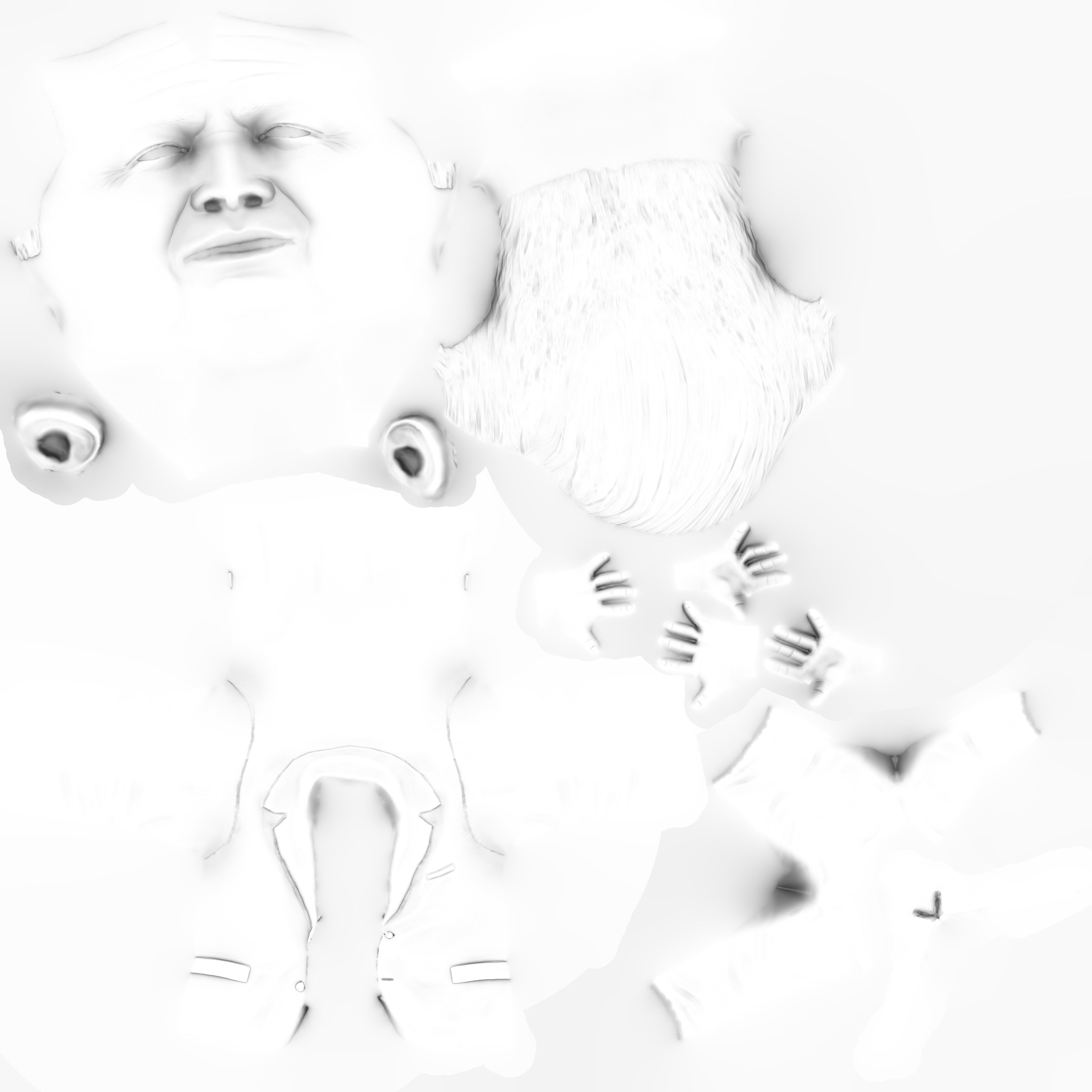 Al Gore caricature  Low-poly 3D model_18