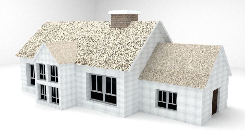 House Low-poly 3D model_0