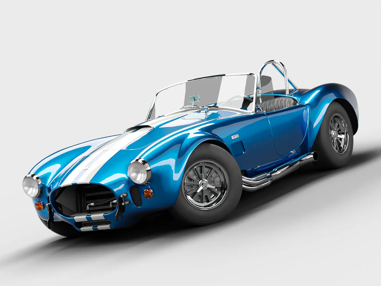SHELBY COBRA 427 SC 1965 RIGGED ANIMATED 3D model