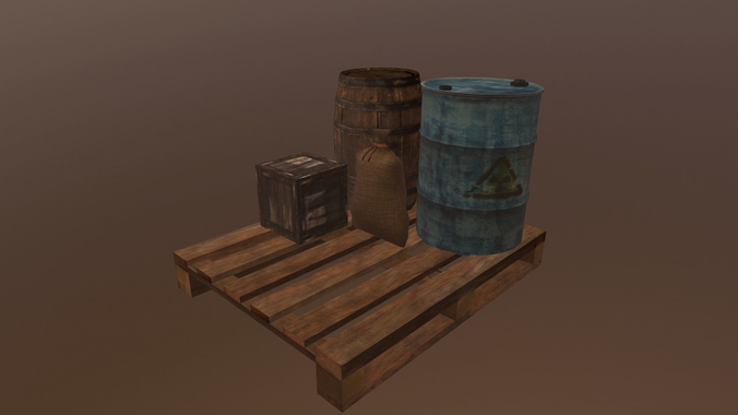Exterior models pack  Low-poly 3D model