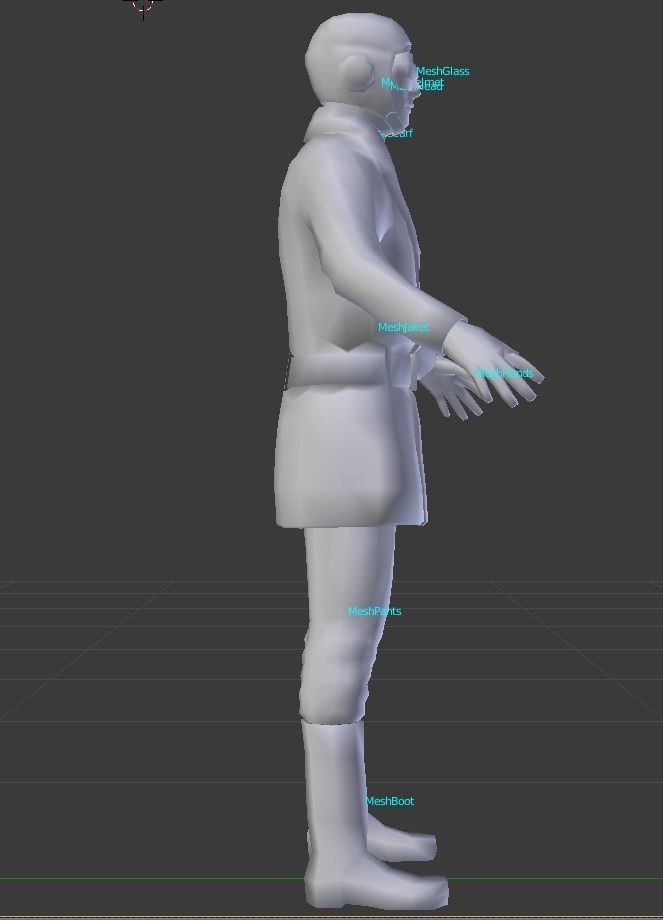 Pilot ww 1 Mesh Free 3D model_3