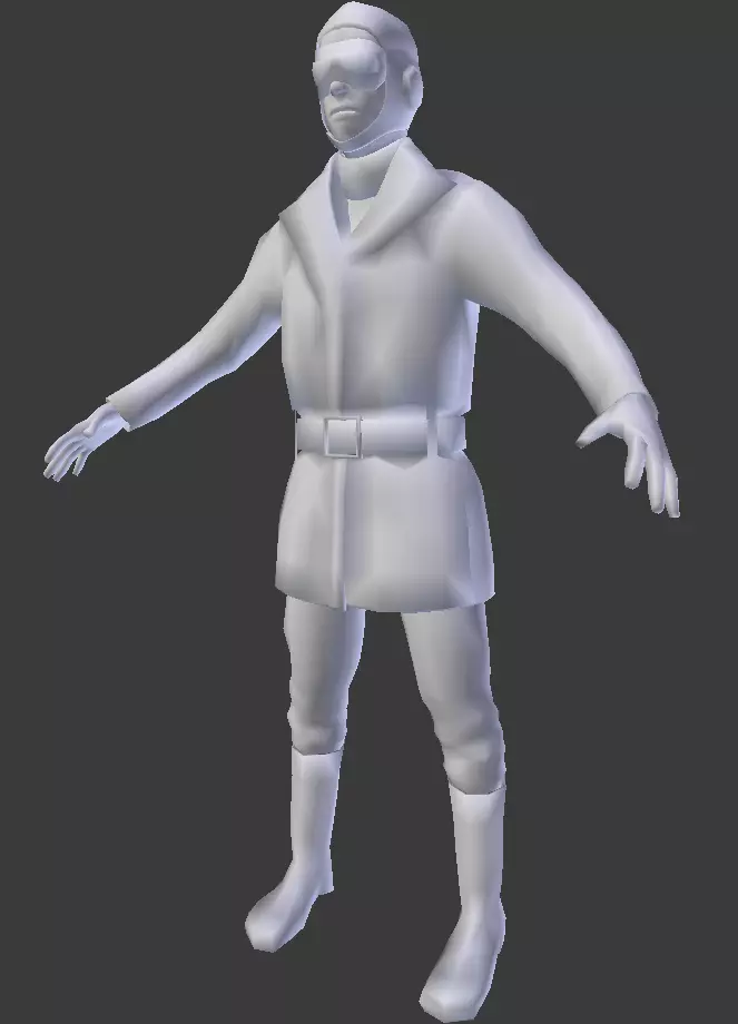 Pilot ww 1 Mesh Free 3D model_0