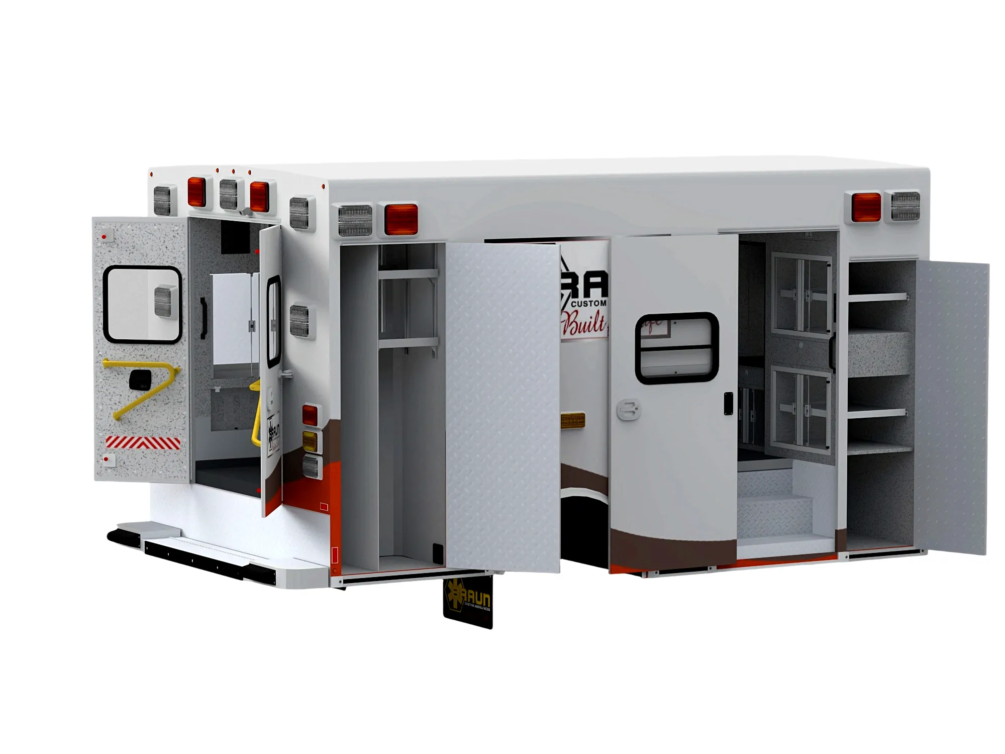 Open Door Ambulance Module With Interior Storage 3D model