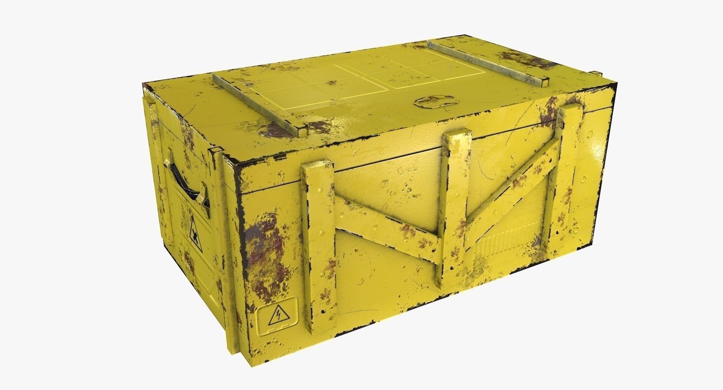Sci-Fi Crates Low-poly 3D model_1