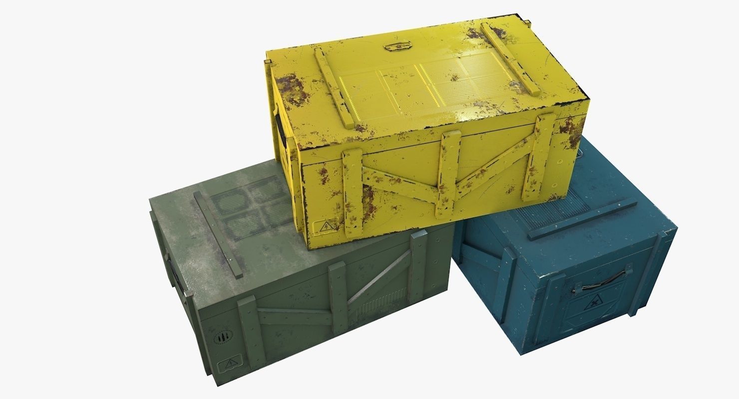 Sci-Fi Crates Low-poly 3D model_8