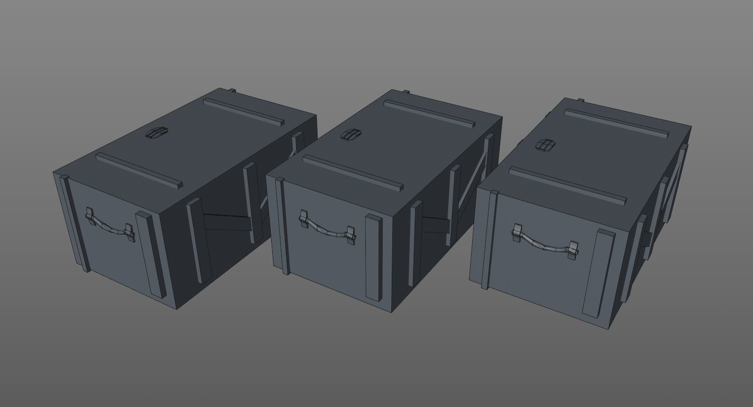 Sci-Fi Crates Low-poly 3D model_13
