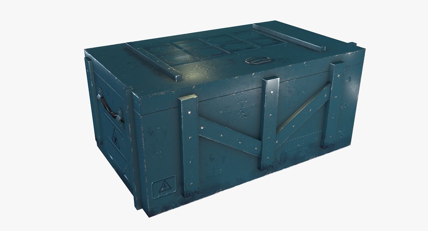 Sci-Fi Crates Low-poly 3D model_2