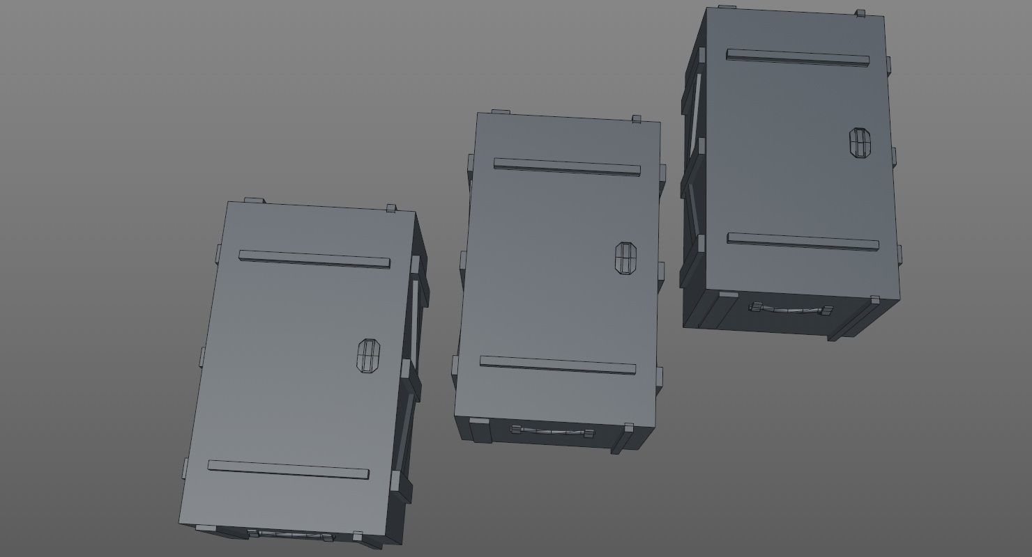 Sci-Fi Crates Low-poly 3D model_12