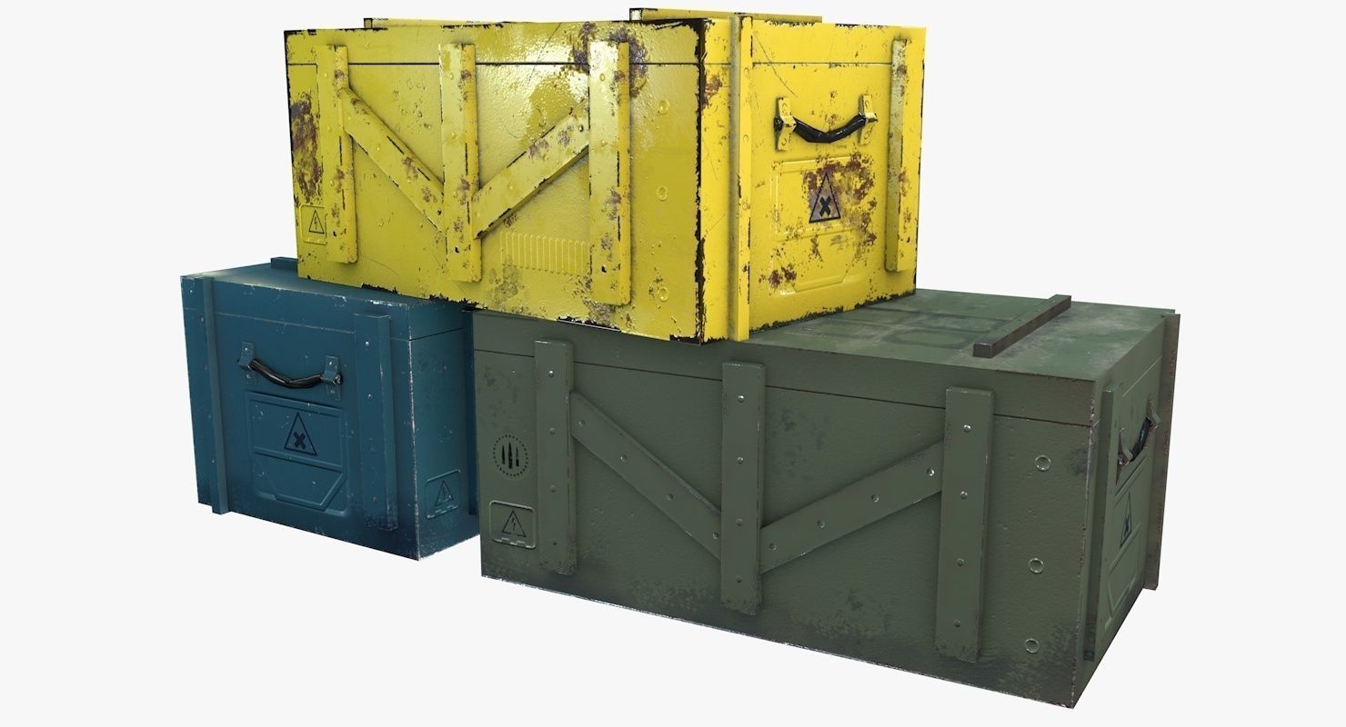 Sci-Fi Crates Low-poly 3D model_6