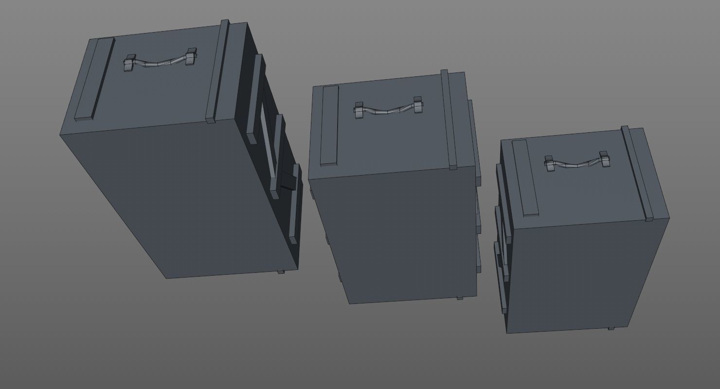 Sci-Fi Crates Low-poly 3D model_14