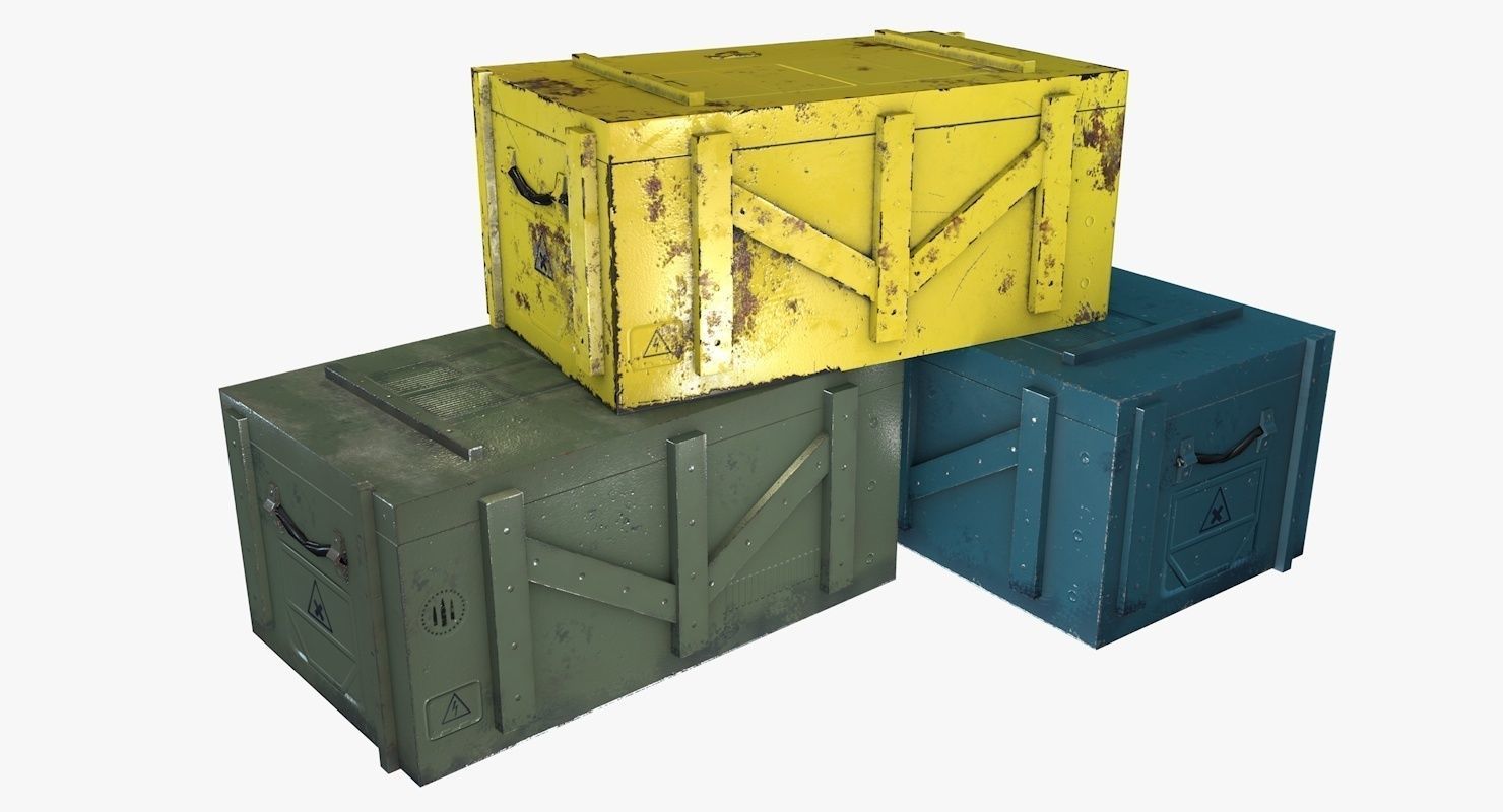 Sci-Fi Crates Low-poly 3D model_5