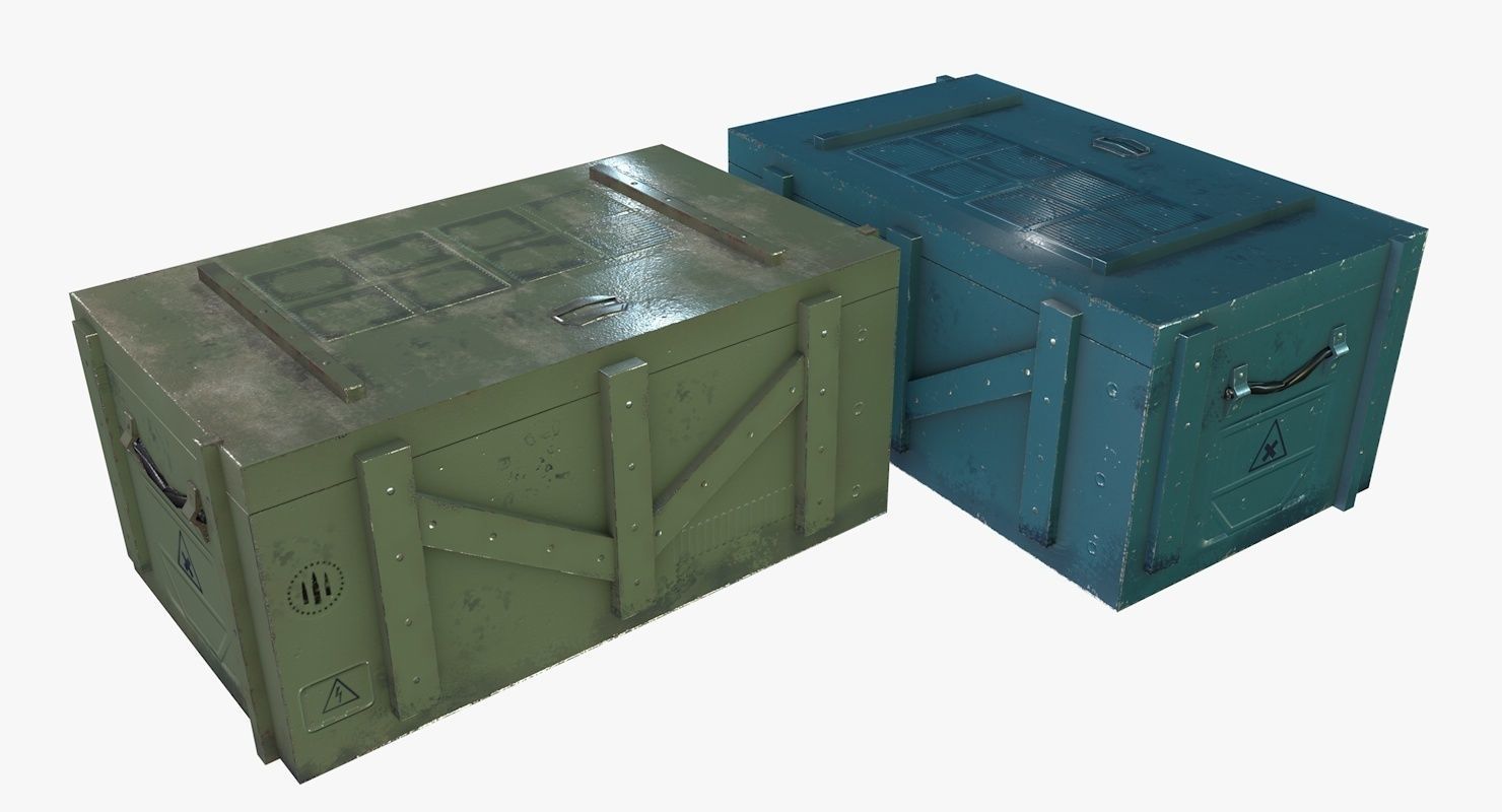 Sci-Fi Crates Low-poly 3D model_9