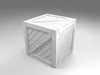 3D model Wooden Box with Diagonal Plank Front VR / AR / low-poly | CGTrader