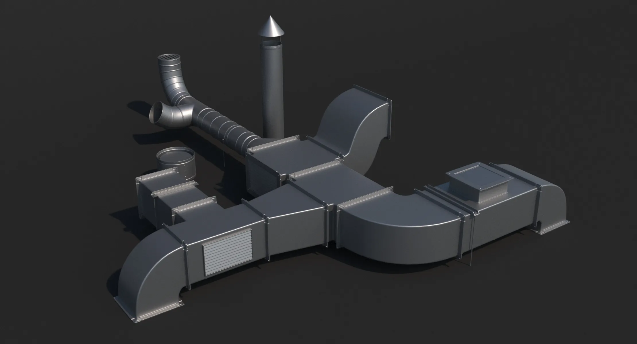 Air Ventilation Duct PBR 3D model