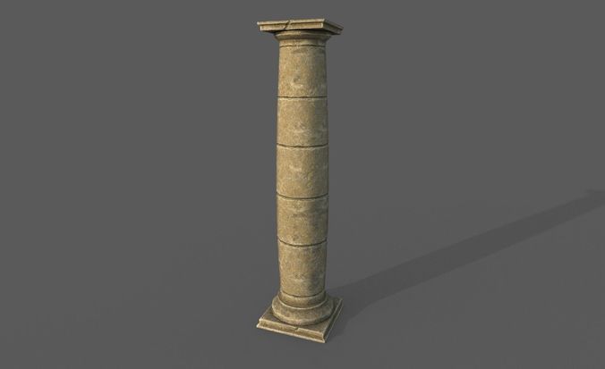 Sand Pillar For Games Low-poly 3D model