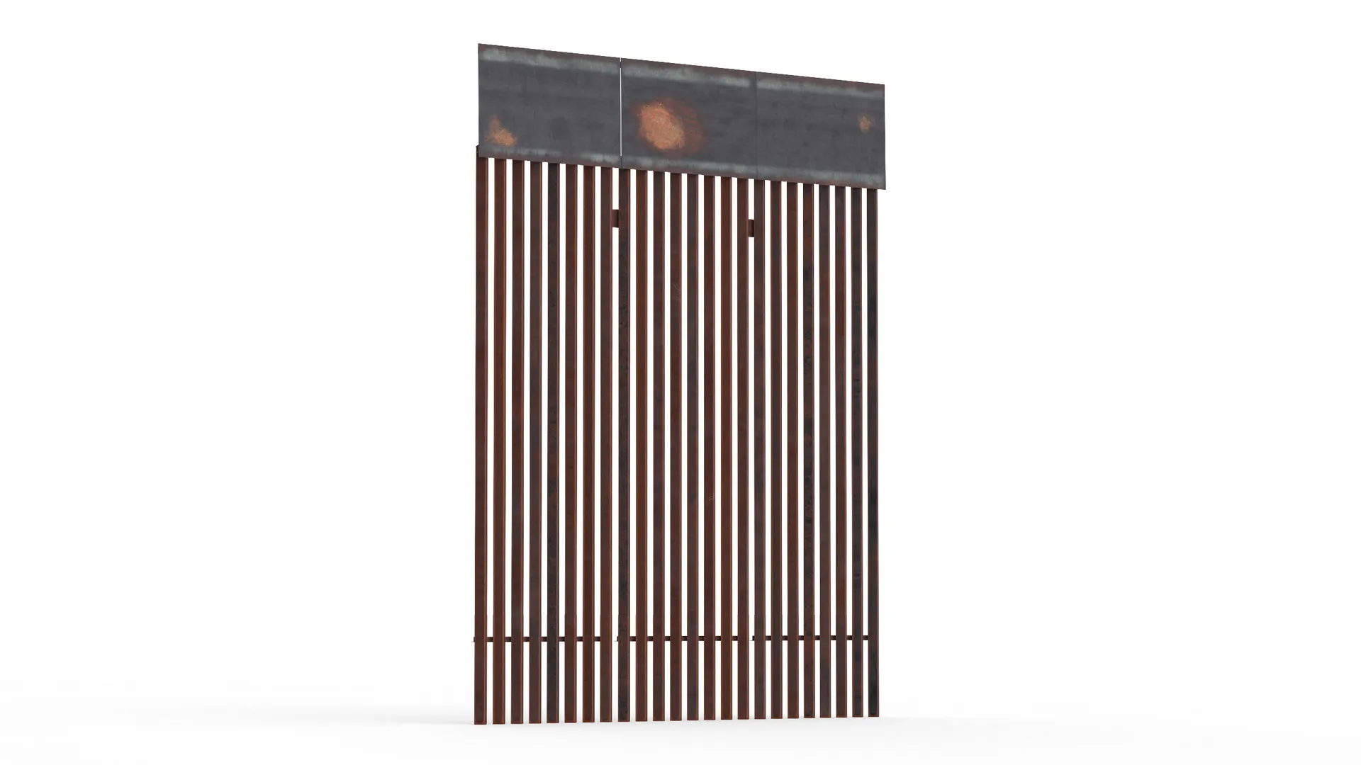 Border Modeling Metal Border Wall 3D model | CGTrader