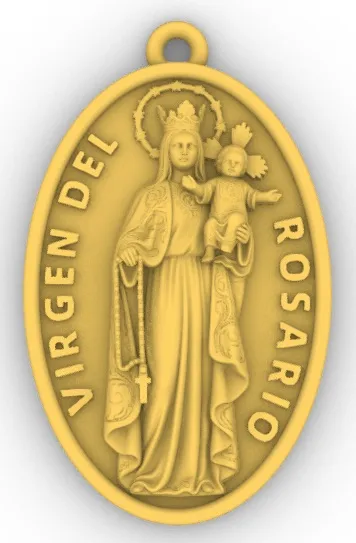 Medalla Virgen del Rosario 3D print model