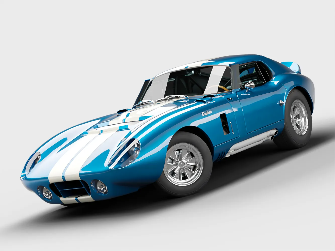 SHELBY COBRA DAYTONA COUPE 1965 RIGGED ANIMATED 3D model