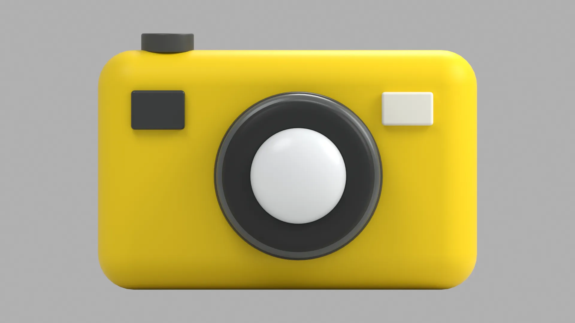 3D model Simple Yellow Cartoon Camera VR / AR / low-poly | CGTrader