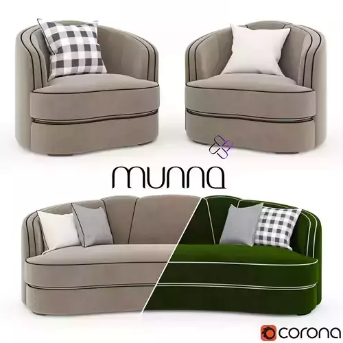 Munna Josephine armchair and Sofa