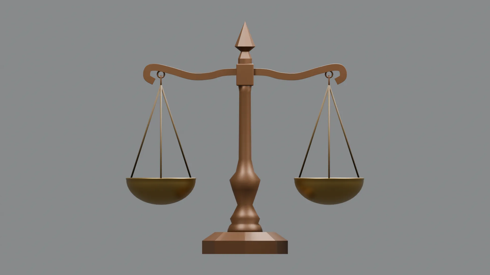 Bronze Ancient Egyptian Balance Scale Low-poly 3D model